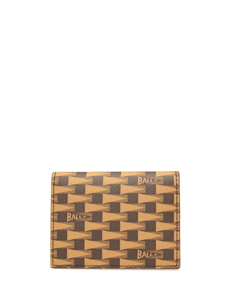 Bally Pennant-print folded wallet - Brown Cover