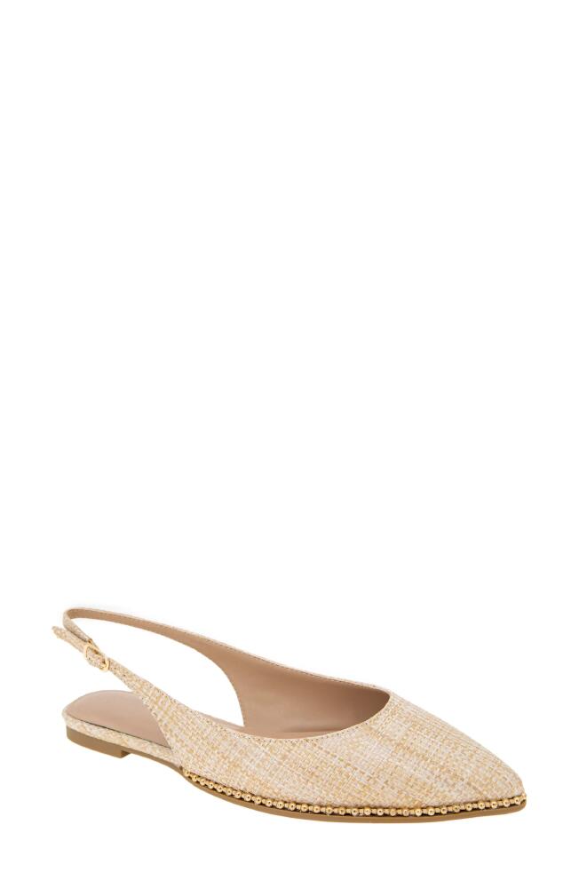 bcbg Valerie Slingback Pointed Toe Flat in Natural Raffia Cover