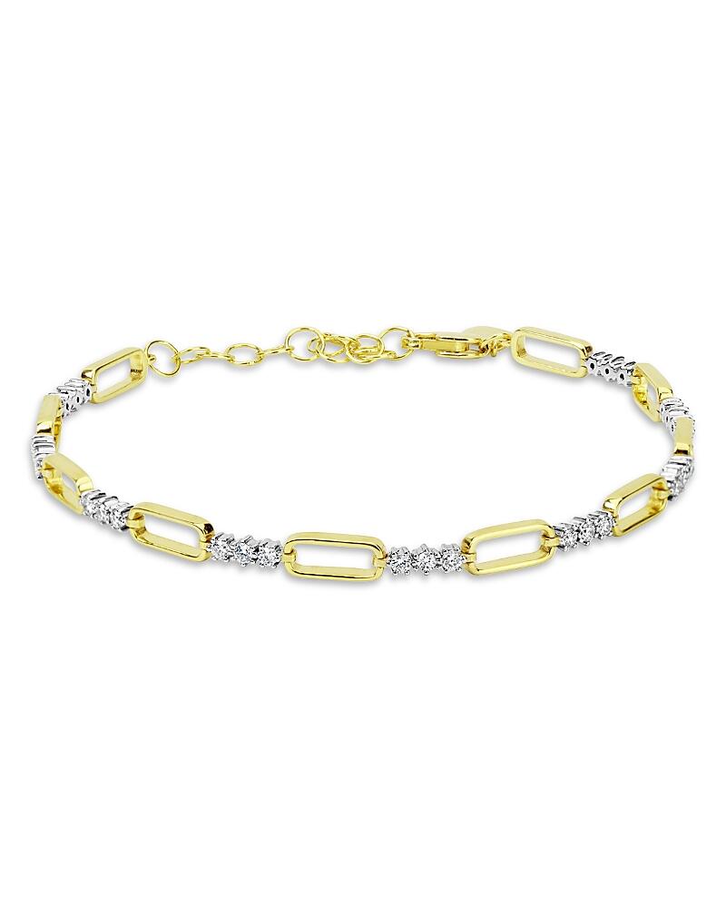 Meira T 14K Yellow Gold Diamond (0.45 ct. t. w.) Paperclip Link Bracelet Cover