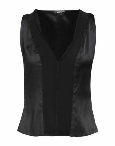 Tom Ford Woman Top Black Silk, Elastane Cover