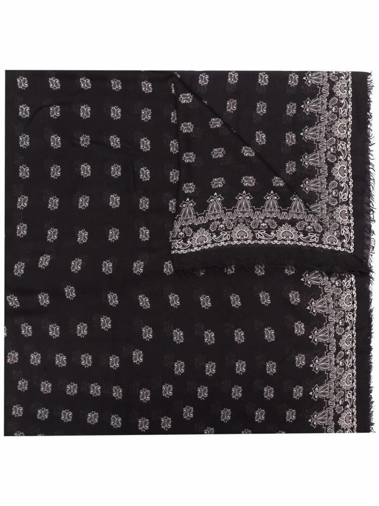 Saint Laurent paisley-print scarf - Black Cover