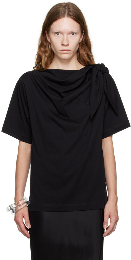 Dries Van Noten Black Knotted T-Shirt Cover