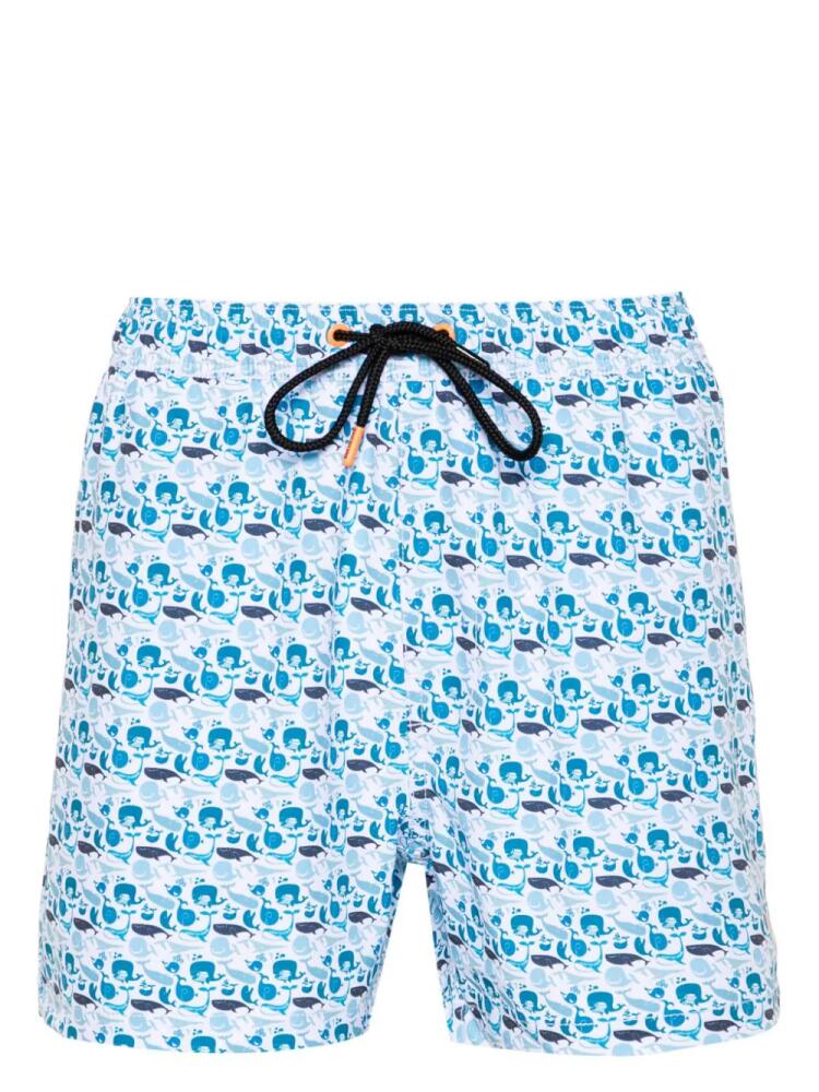 Save The Duck Ademir whale-print swim shorts - Blue Cover