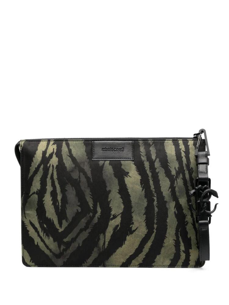 Roberto Cavalli tiger-print leather pouch - Black Cover