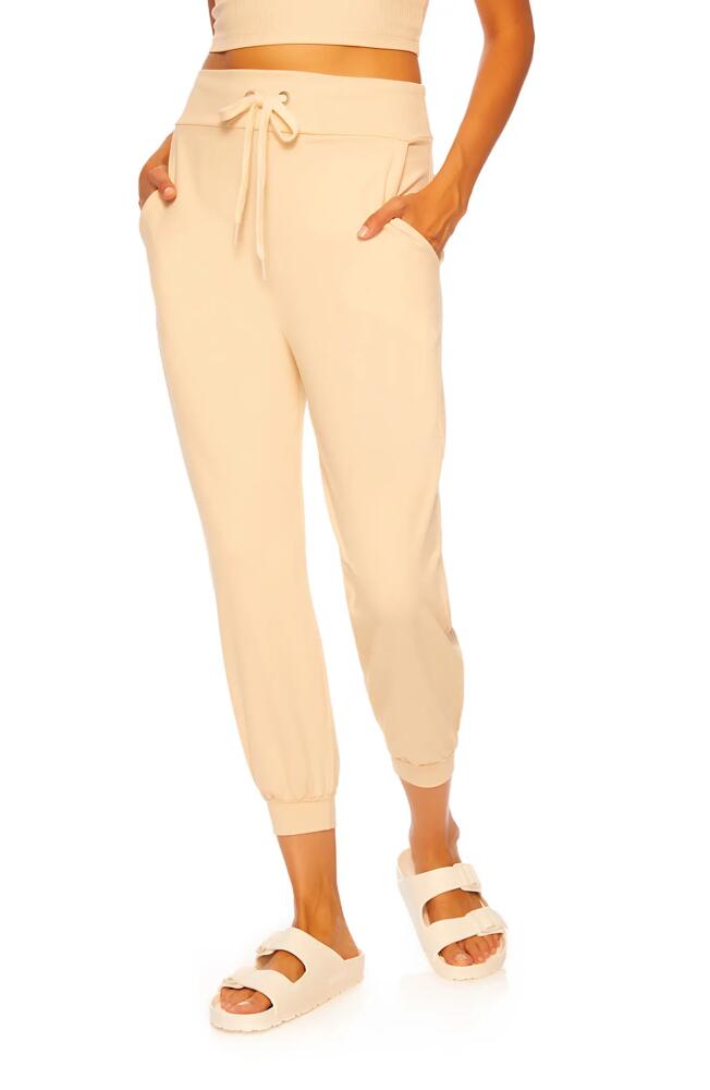 Susana Monaco Drawstring Ankle Joggers in Belgian Creme Cover