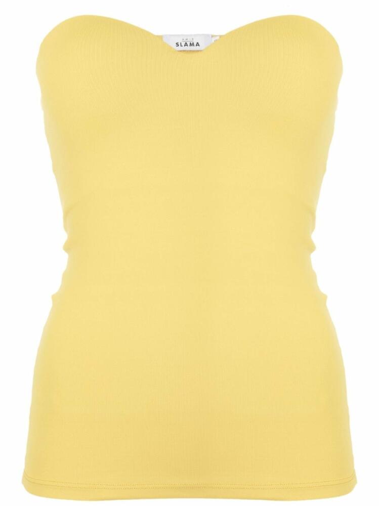 Amir Slama strapless tube top - Yellow Cover