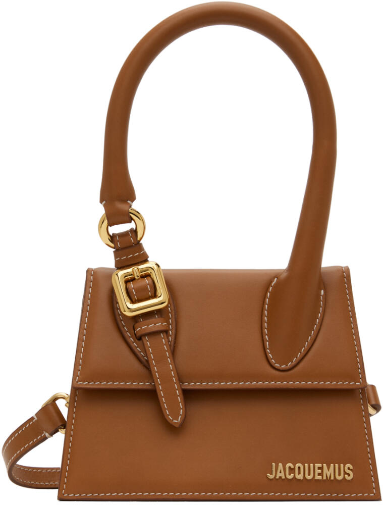 JACQUEMUS Brown Le Chouchou 'Le Chiquito Moyen Boucle' Bag Cover