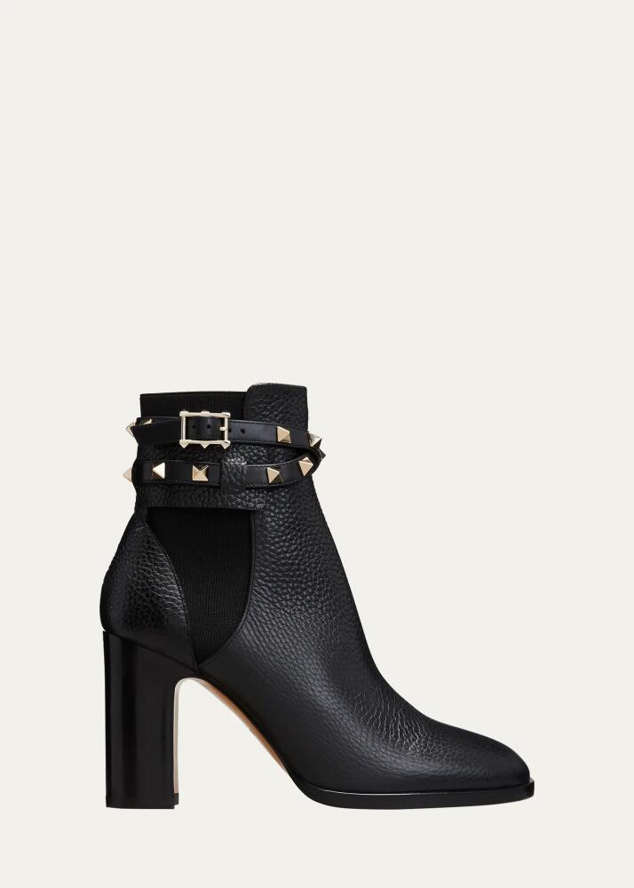 Valentino Garavani Rockstud Buckle-Wrap Ankle Booties Cover