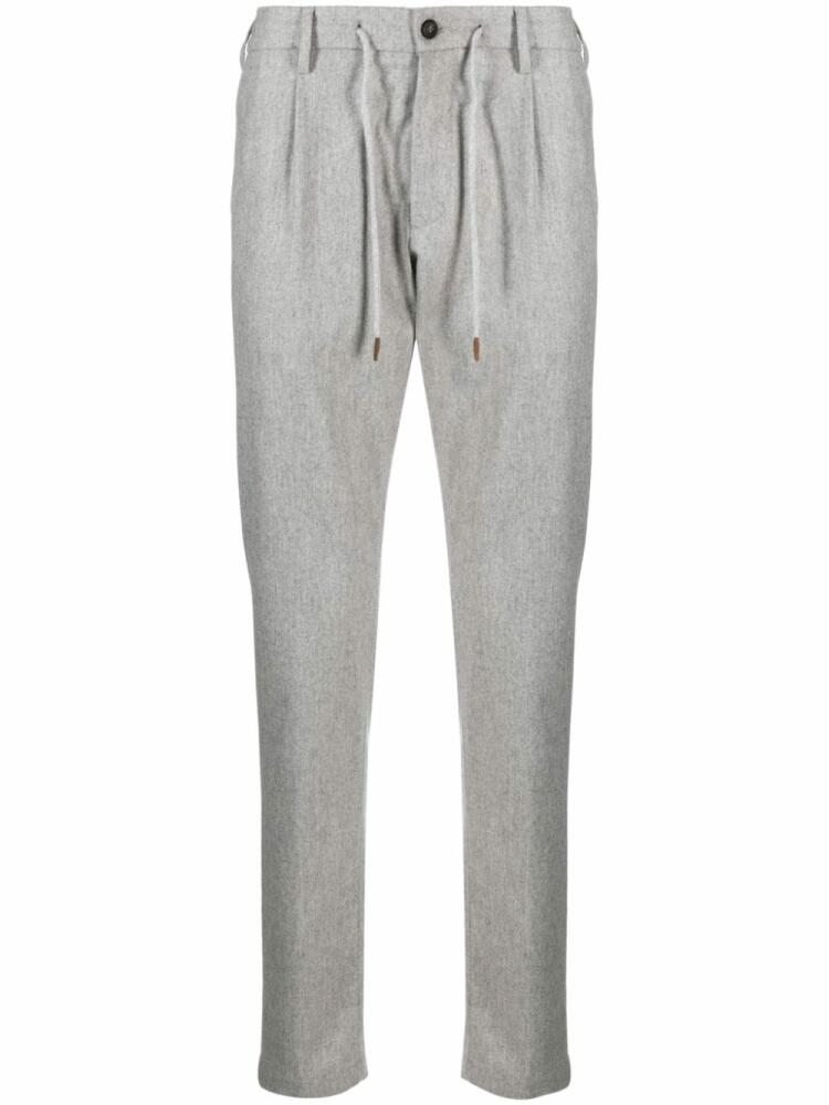 Eleventy mélange-effect tapered trousers - Grey Cover