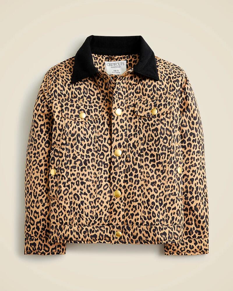 J.Crew Girls' lightweight puffer jacket in leopard print Cover