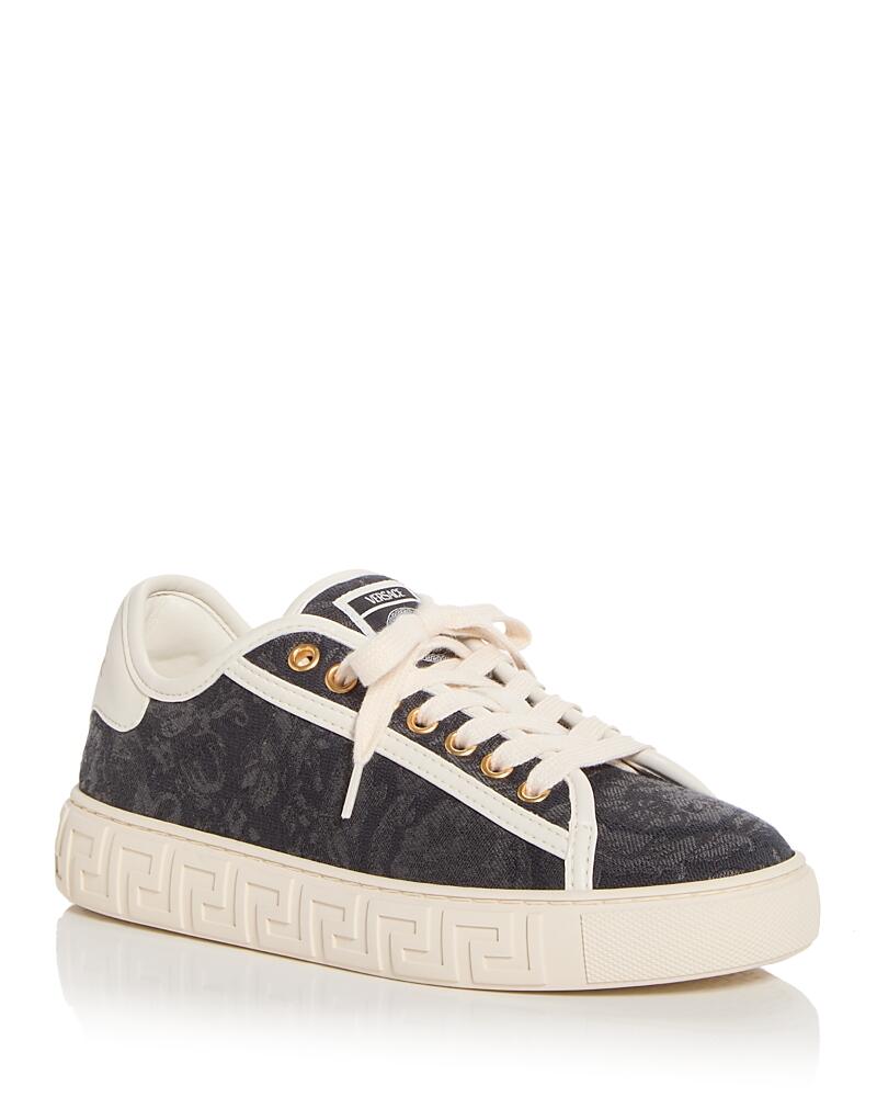 Versace Women's Barocco Greca Low Top Sneakers Cover