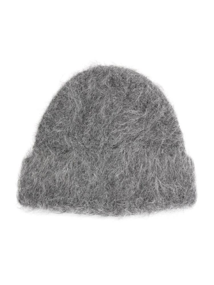 Séfr alpaca wool-blend brushed beanie - Grey Cover