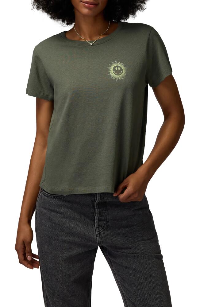 Spiritual Gangster Lila Cotton Graphic T-Shirt in Olive Green Cover