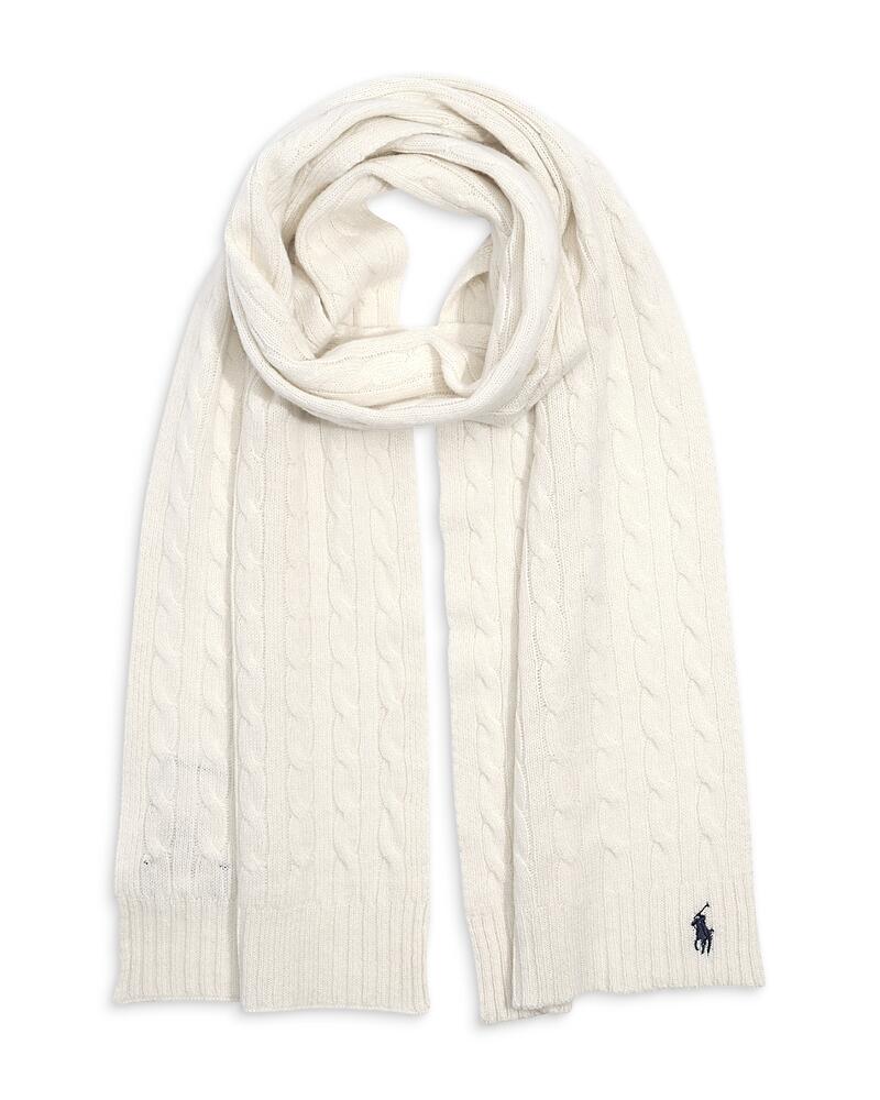 Ralph Lauren Classic Cable Wool & Cashmere Scarf Cover