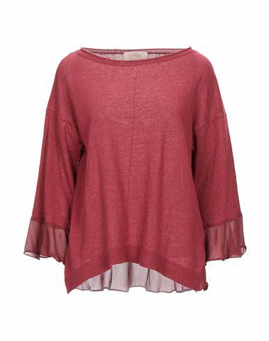 Kaos Jeans Woman Sweater Brick red Linen, Cotton, Polyester Cover