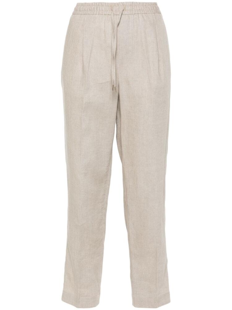 Briglia 1949 linen straight-leg trousers - Neutrals Cover