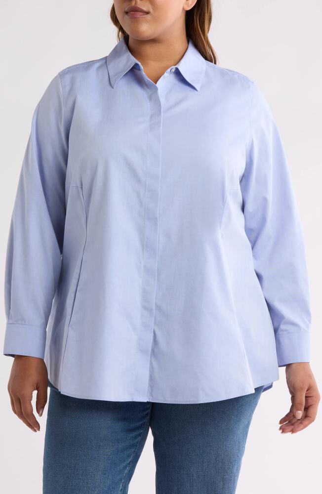 Foxcroft Cici Tunic Blouse in Blue Wave Cover