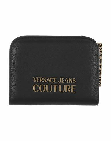 Versace Jeans Couture Man Wallet Black Calfskin Cover