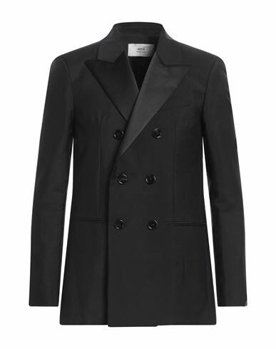 Ami Alexandre Mattiussi Man Blazer Black Mohair wool, Virgin Wool, Polyester Cover