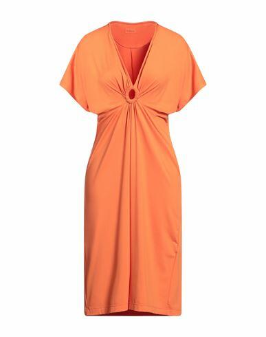 Fisico Woman Midi dress Orange Polyamide, Elastane Cover