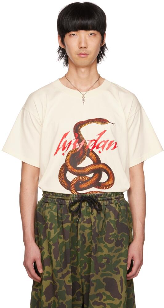 LU'U DAN Off-White Knotted Snake Oversized Concert T-Shirt Cover