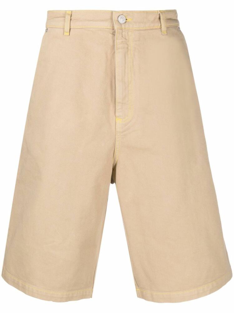 Kenzo logo-patch Bermuda shorts - Neutrals Cover