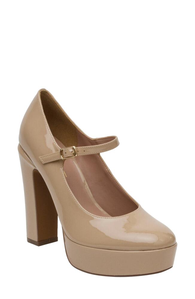 Linea Paolo Isadora Mary Jane Platform Pump in Maple Sugar Cover