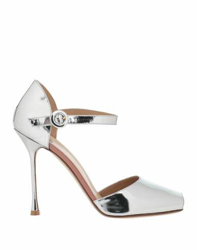 Francesco Russo Woman Sandals Silver Leather Cover