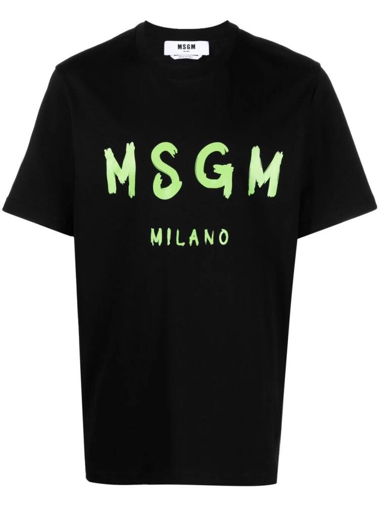 MSGM logo-print T-shirt - Black Cover