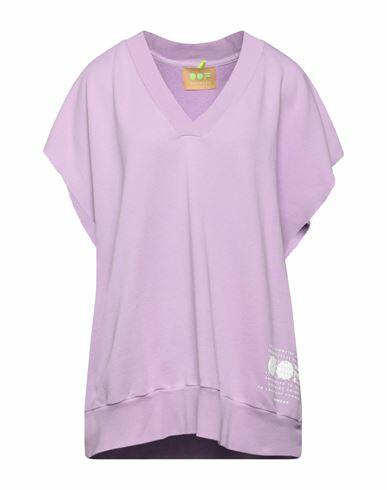 Oof Woman Sweatshirt Light purple Cotton Cover