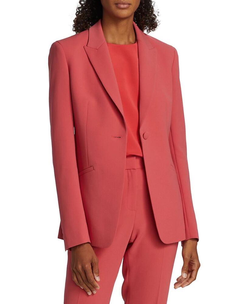 Lafayette 148 New York Women's Cutaway Peak Lapel Blazer - Classic Coral Cover