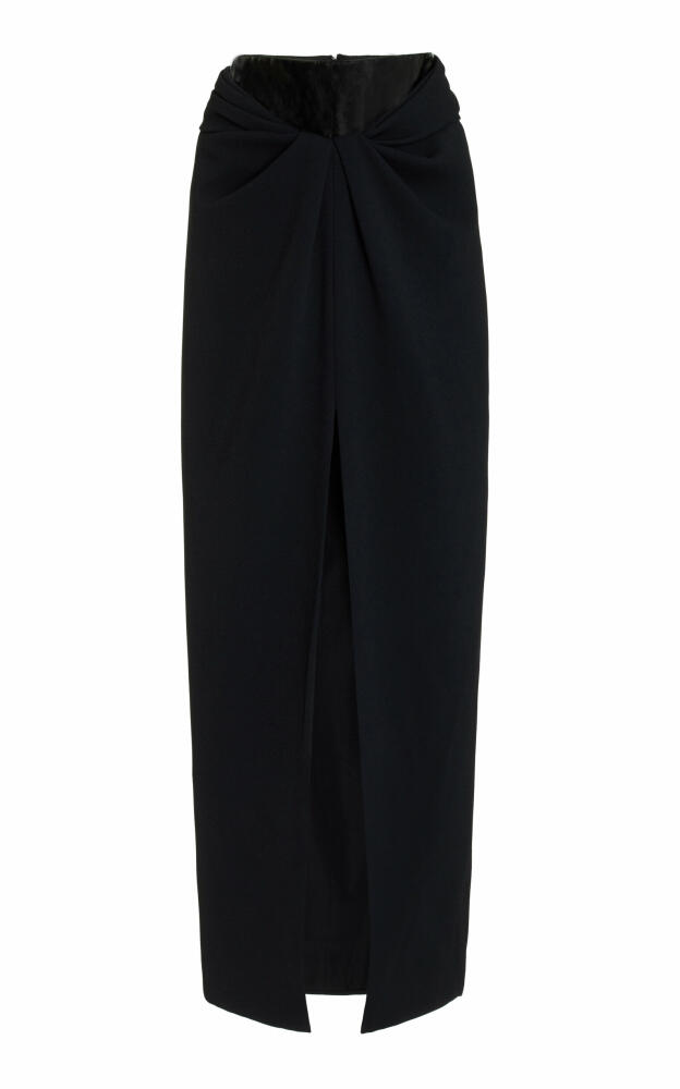 Brandon Maxwell - The Nora Glazed Leather Maxi Skirt - Black Cover