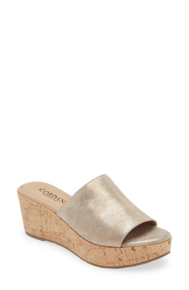 Cordani Riley Platform Wedge Slide Sandal in Granito Corda Cover