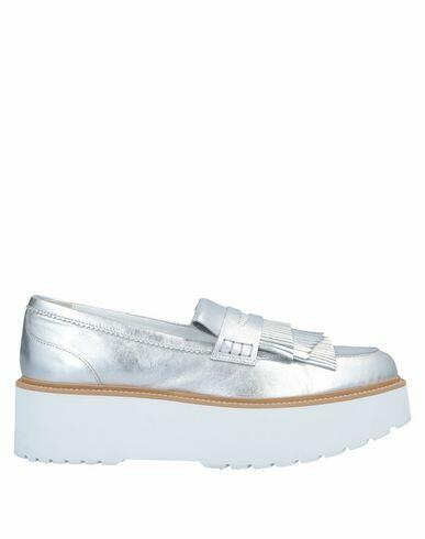 Hogan Woman Loafers Silver Soft Leather Cover