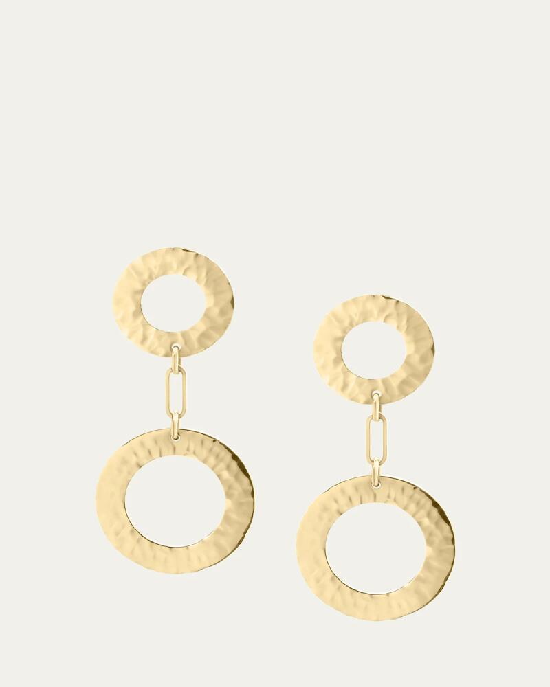 L. Klein Como 18K Yellow Gold Hammered Drop Earrings Cover