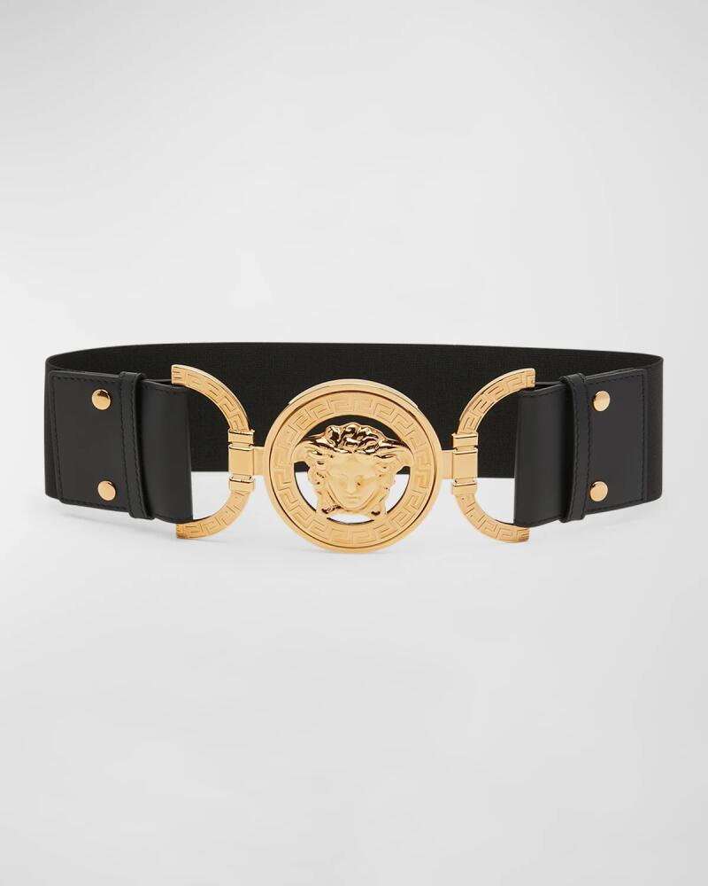 Versace La Medusa Wide Leather Belt Cover