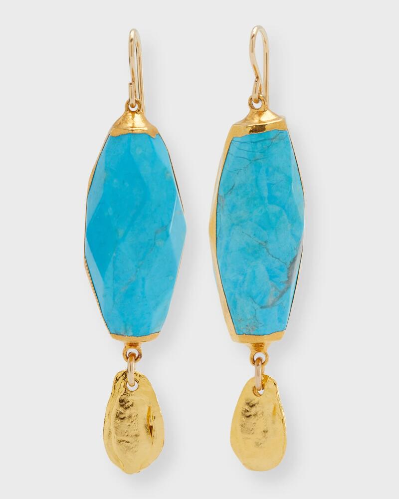 Devon Leigh Turquoise in Gold Foil Drop Earrings Cover