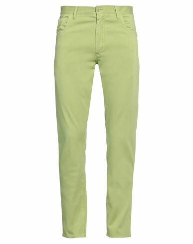 Isaia Man Pants Green Cotton, Cashmere, Elastane Cover