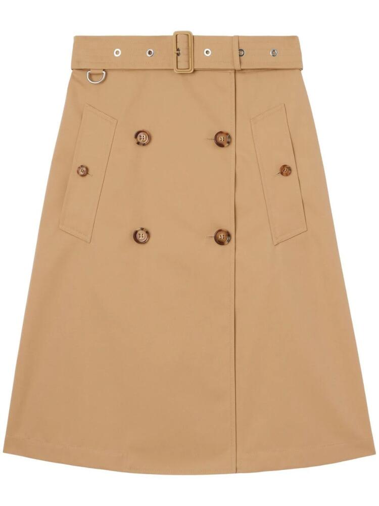 Burberry cotton gabardine trench coat - Neutrals Cover