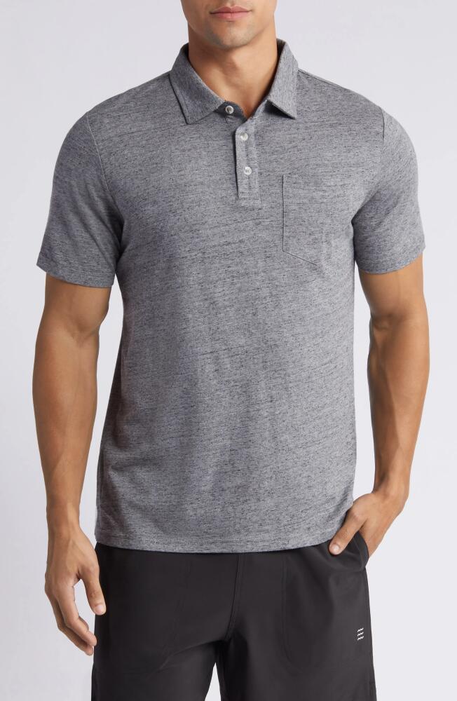 Free Fly Heritage Cotton Blend Polo in Heather Flint Cover