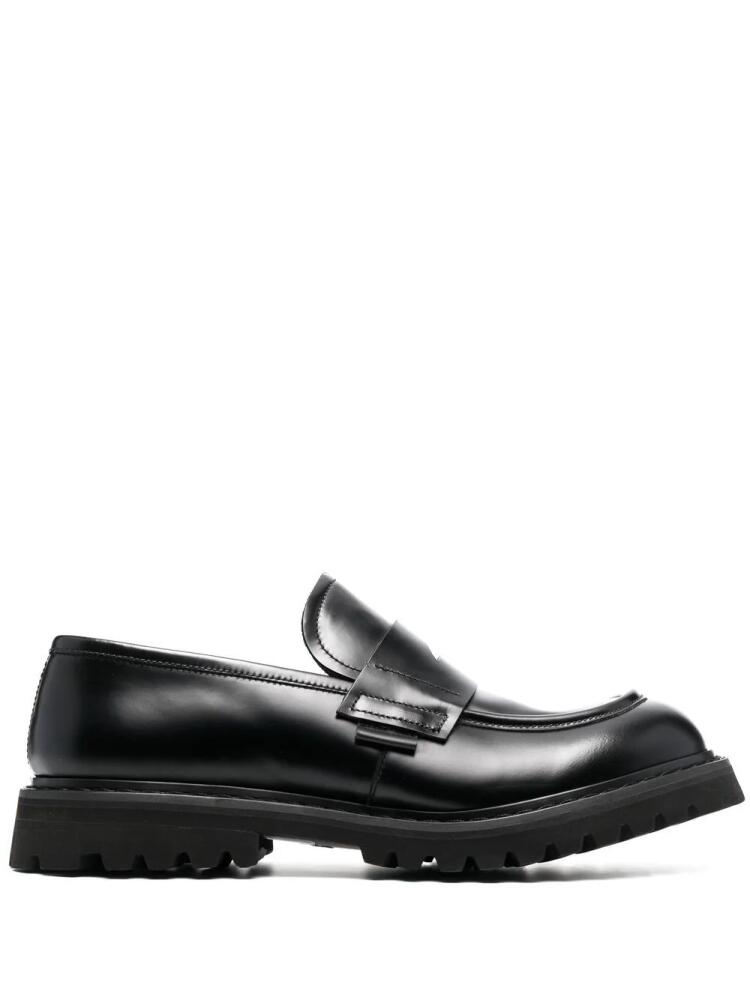 Premiata penny-slot leather loafers - Black Cover