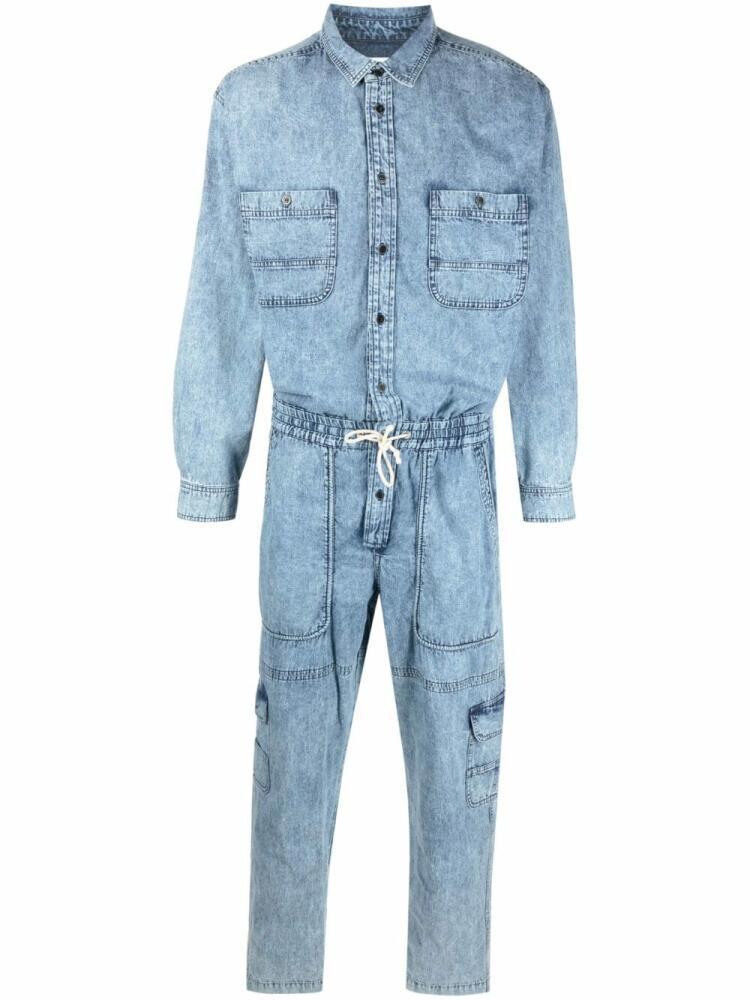 MARANT drawstring-waist denim jumpsuit - Blue Cover