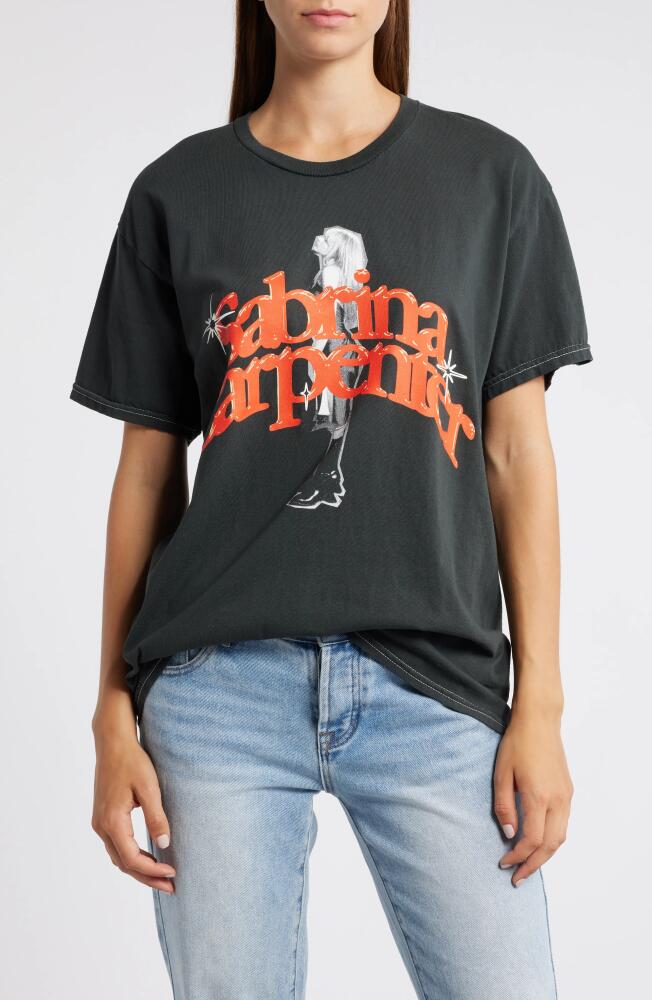 Merch Traffic Sabrina Carpenter Graphic T-Shirt in Charcoal Cover