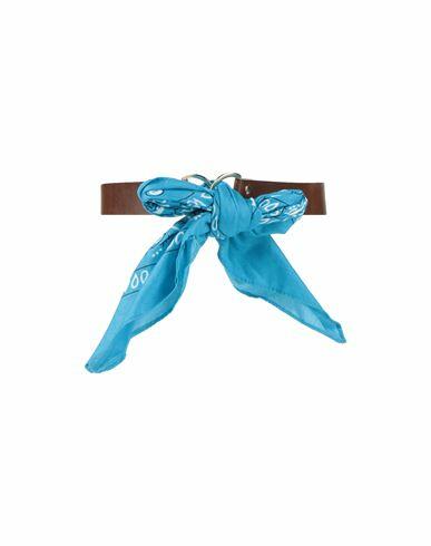 Vicolo Woman Belt Azure Soft Leather Cover