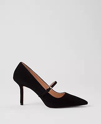 Ann Taylor Suede Mary Jane Pump Cover