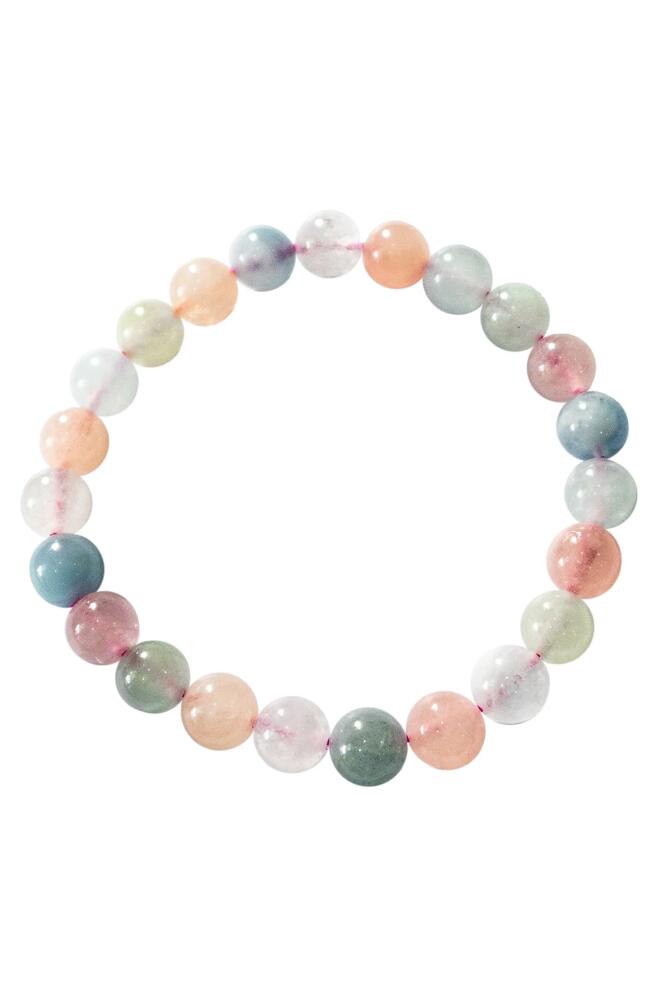 seree Billie Beaded jade stone bracelet in Pink Multi Cover