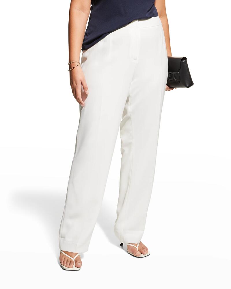 Lafayette 148 New York Plus Size Barrow Straight-Leg Crepe Pants Cover