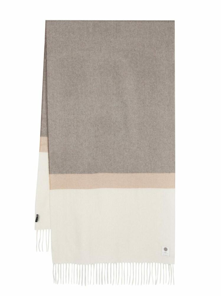 Lady Anne colour-block cashmere scarf - Neutrals Cover