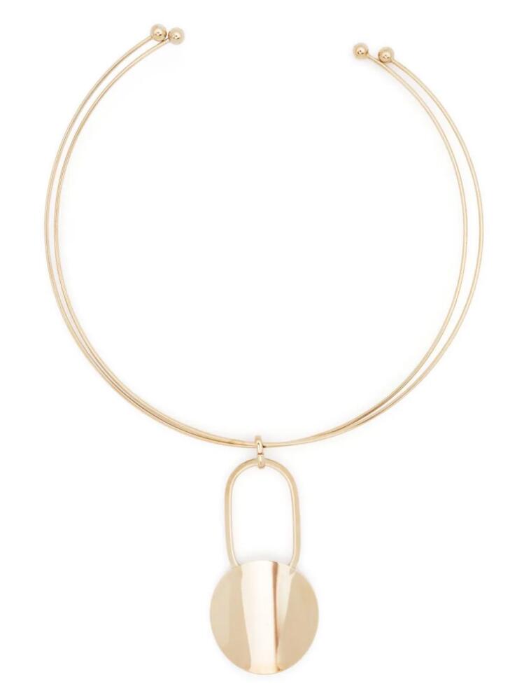 Fabiana Filippi circular-pendant open-back necklace - Gold Cover