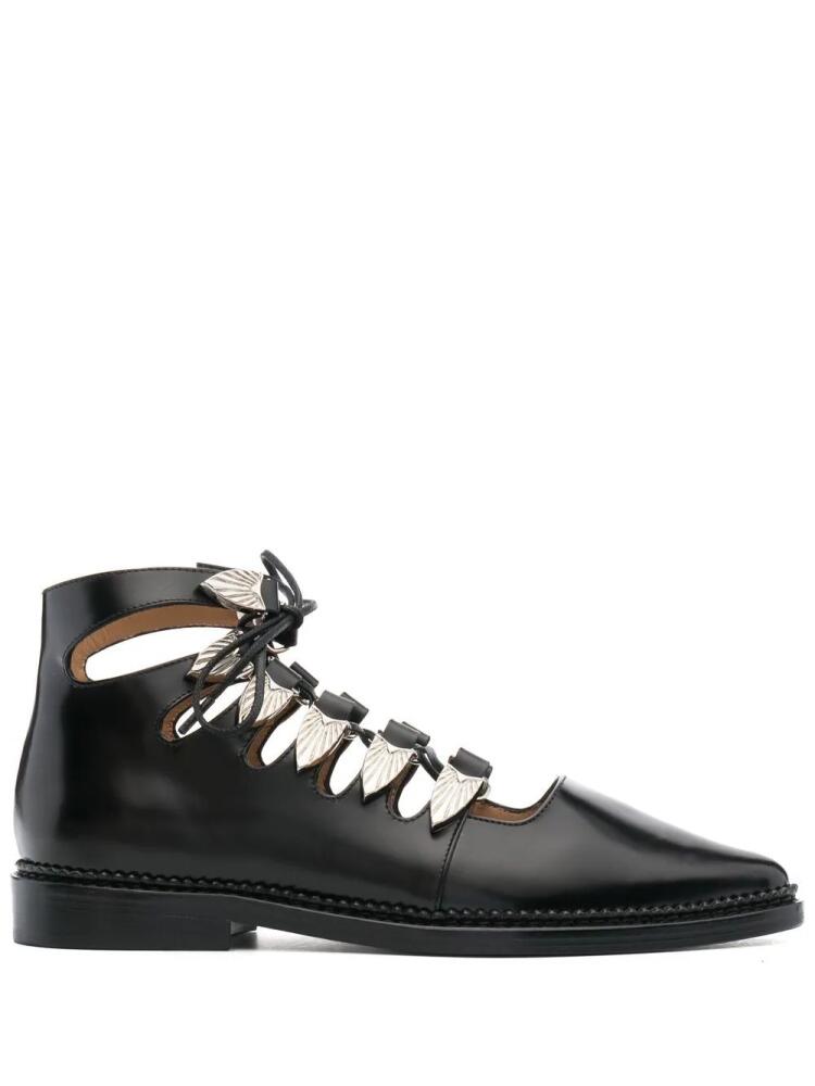 Toga Pulla cut-out lace-up shoes - Black Cover